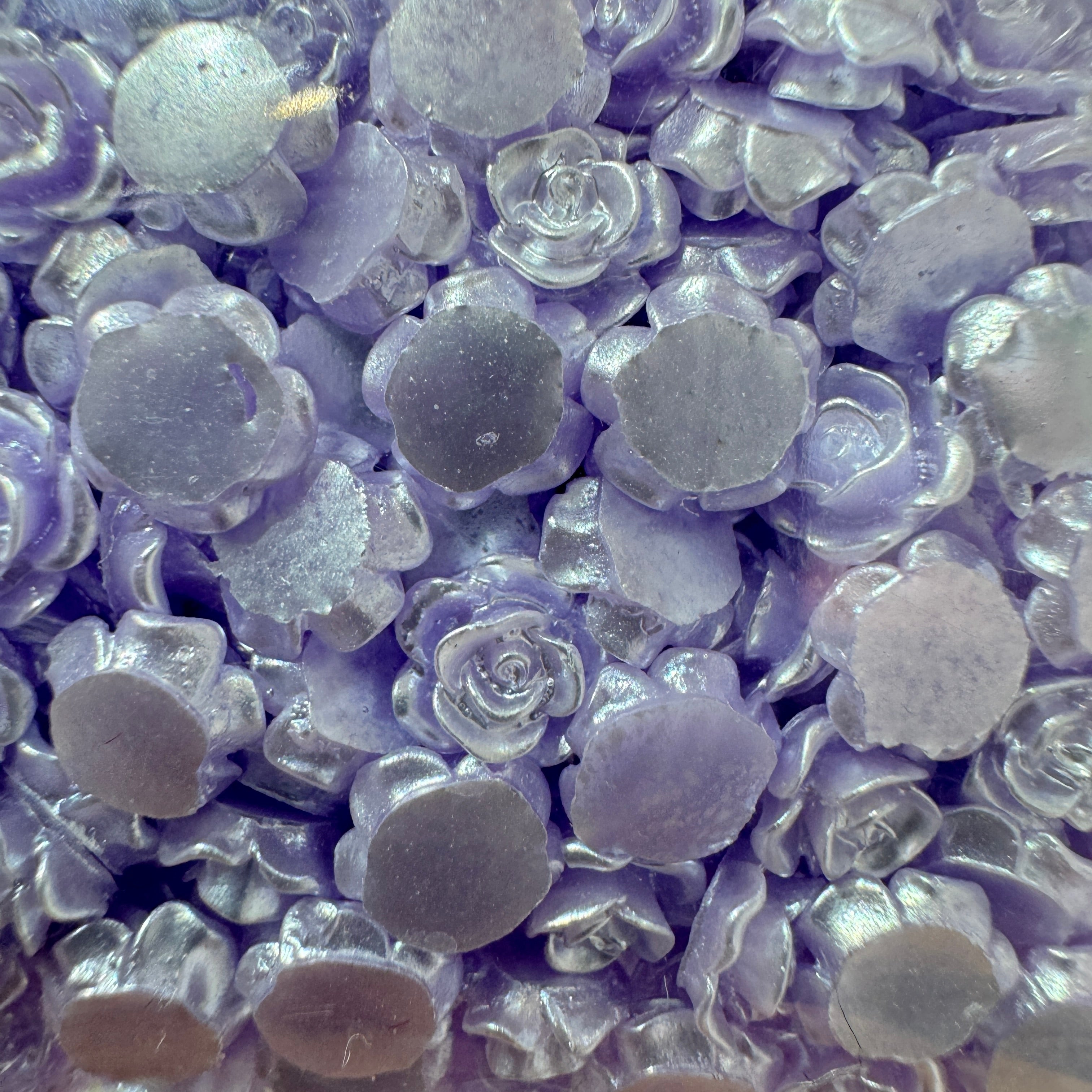 FS1059-6mm Pearl Looking Rose Flower Nail Charms For Making Fancy Beads Or Fancy Beadable Pens For DIY Project Zoe DIY Wholesale