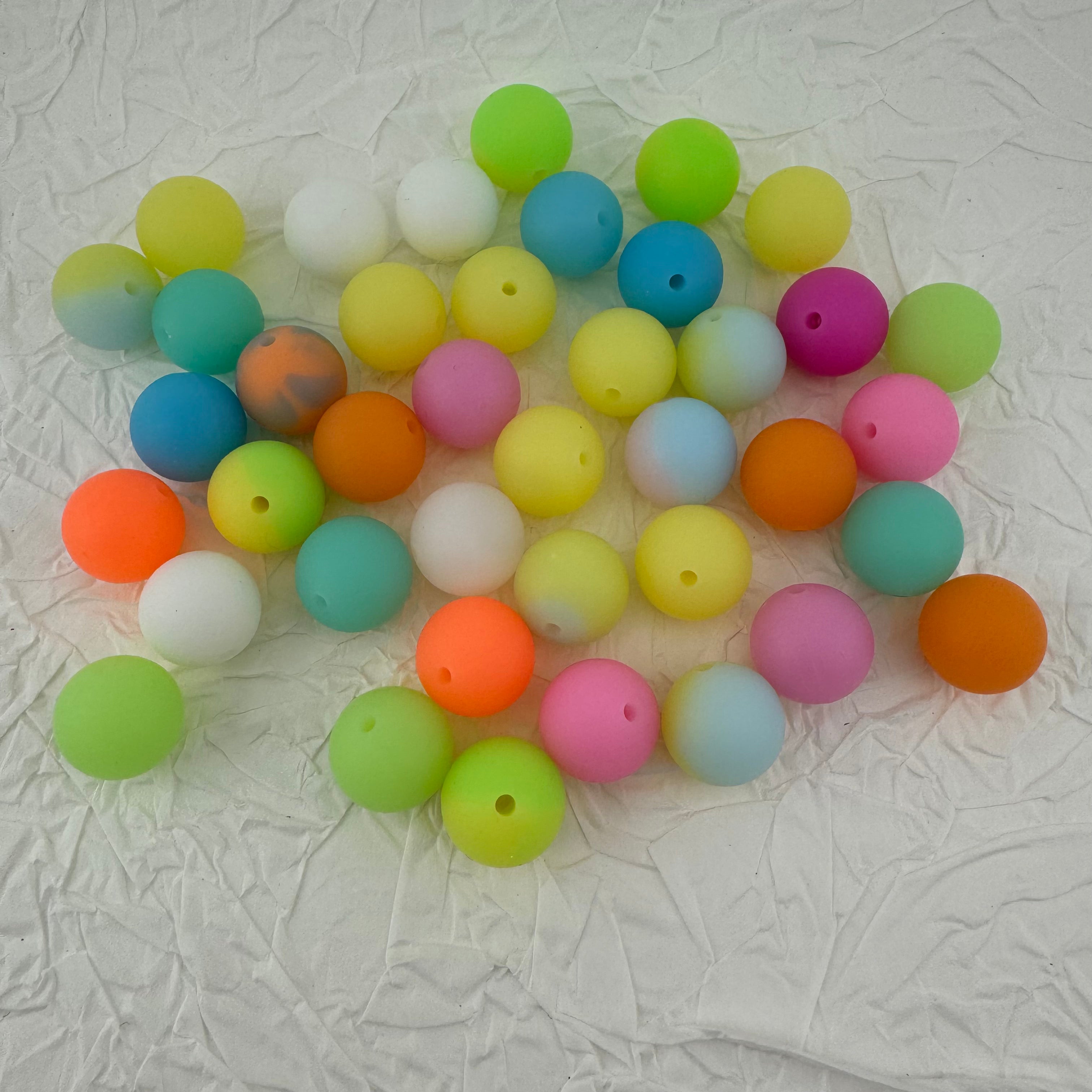 FS1688-15MM Glowing Silicone Beads Fit For Beadable Pens