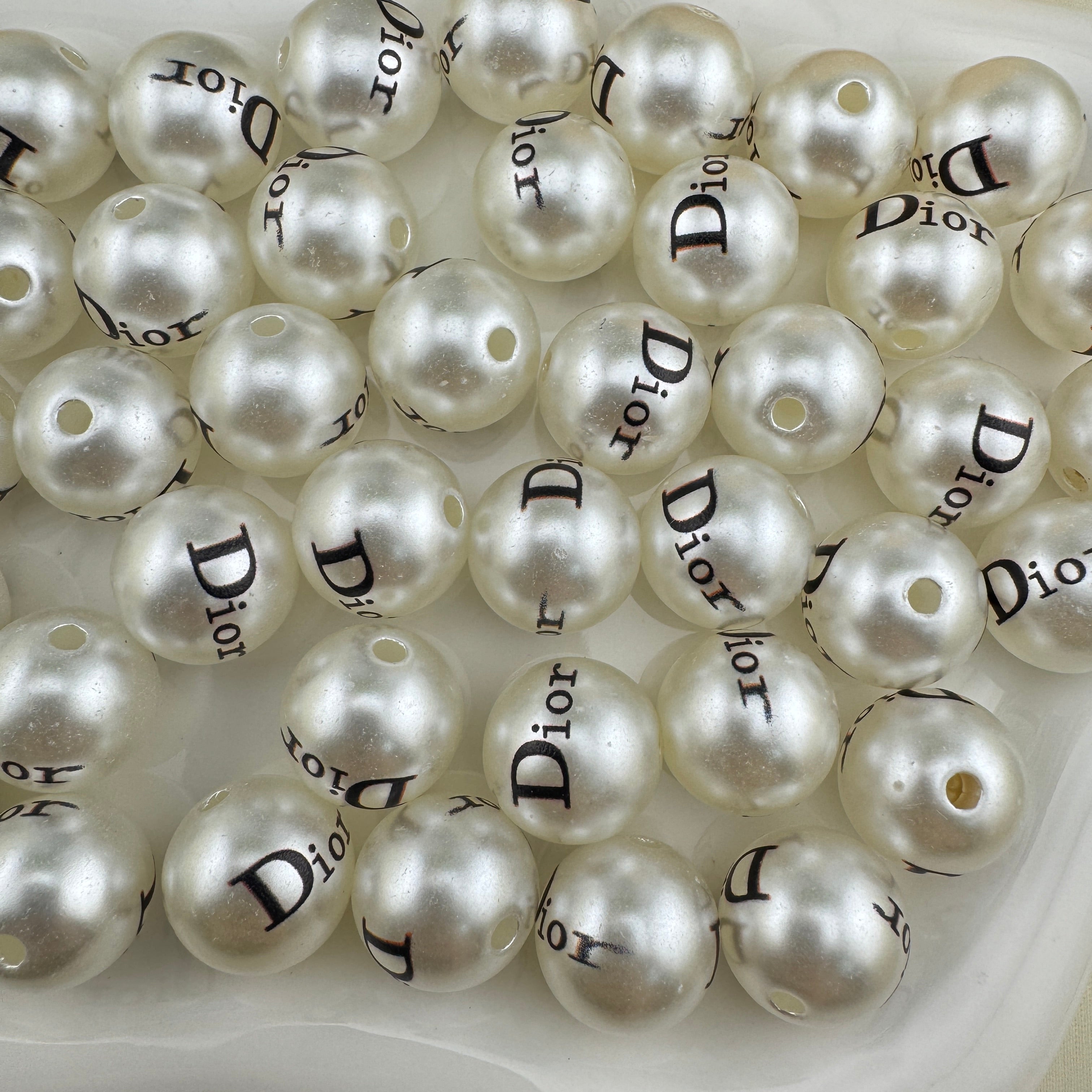 FS6827-16mm DR Pearl Looking Acrylic Beads Zoe DIY Wholesale