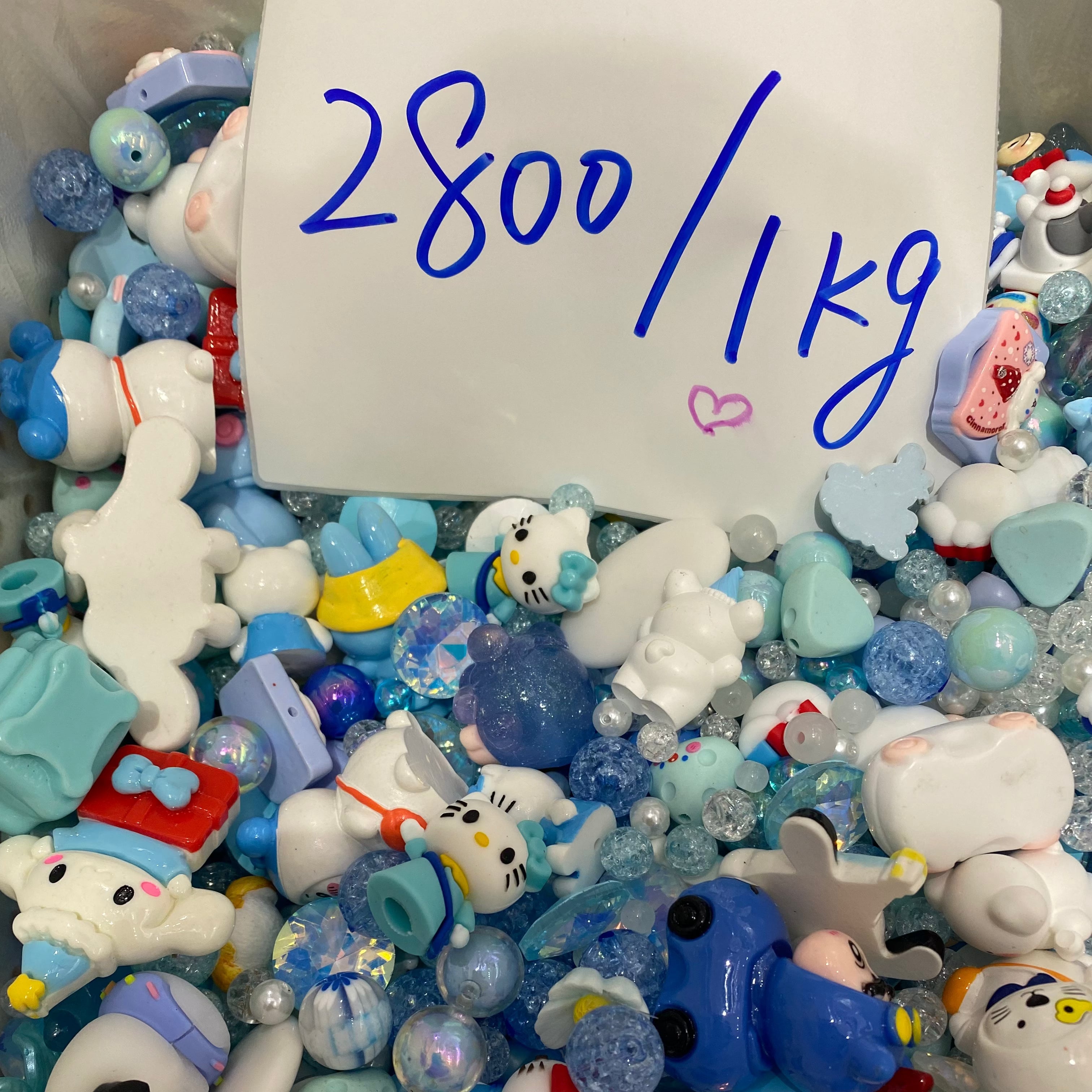 1kg Random Mixed Acrylic Resin Beads Zoe DIY Wholesale