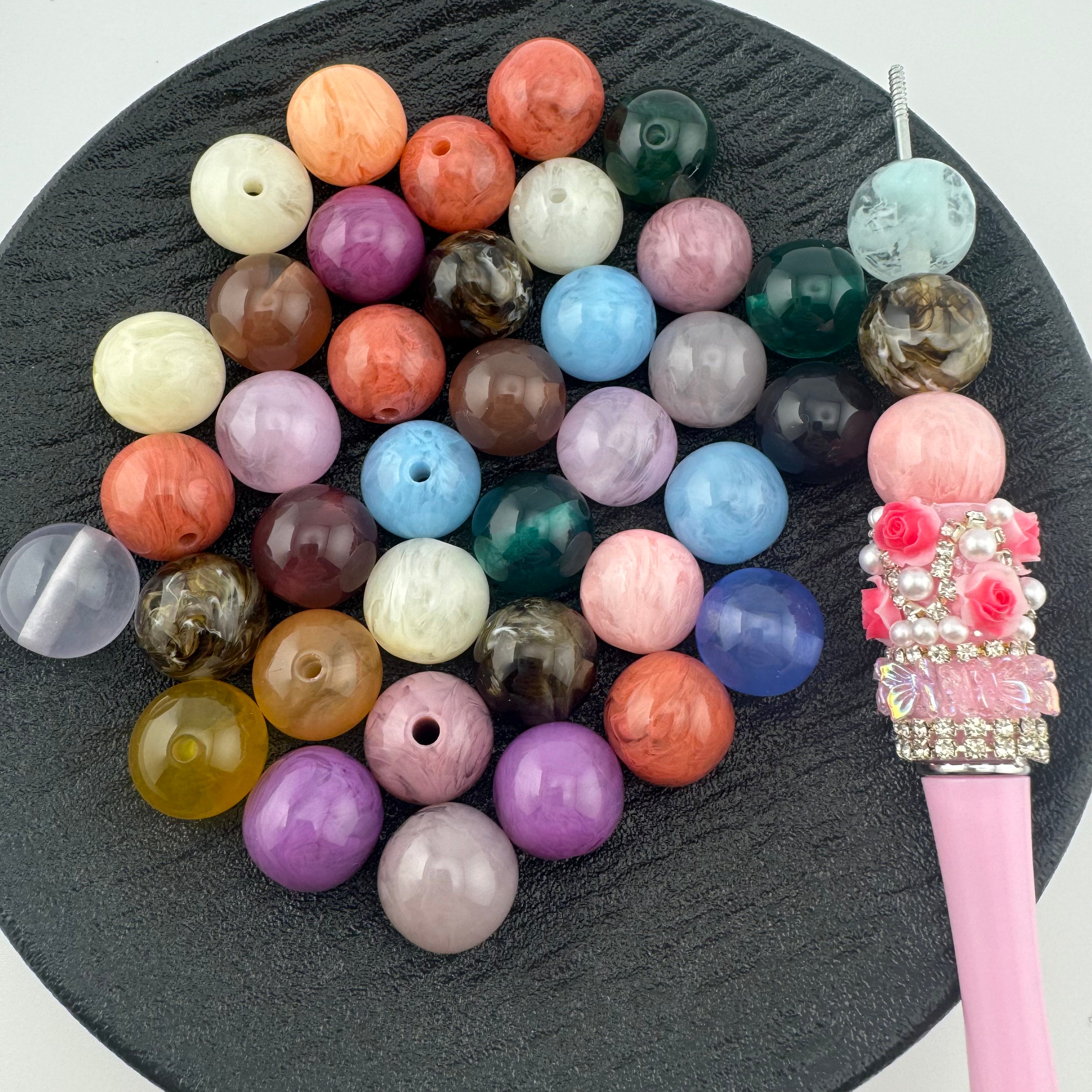 FS1711-Random Mixed Color Resin Beads Fit For Beadable Pens