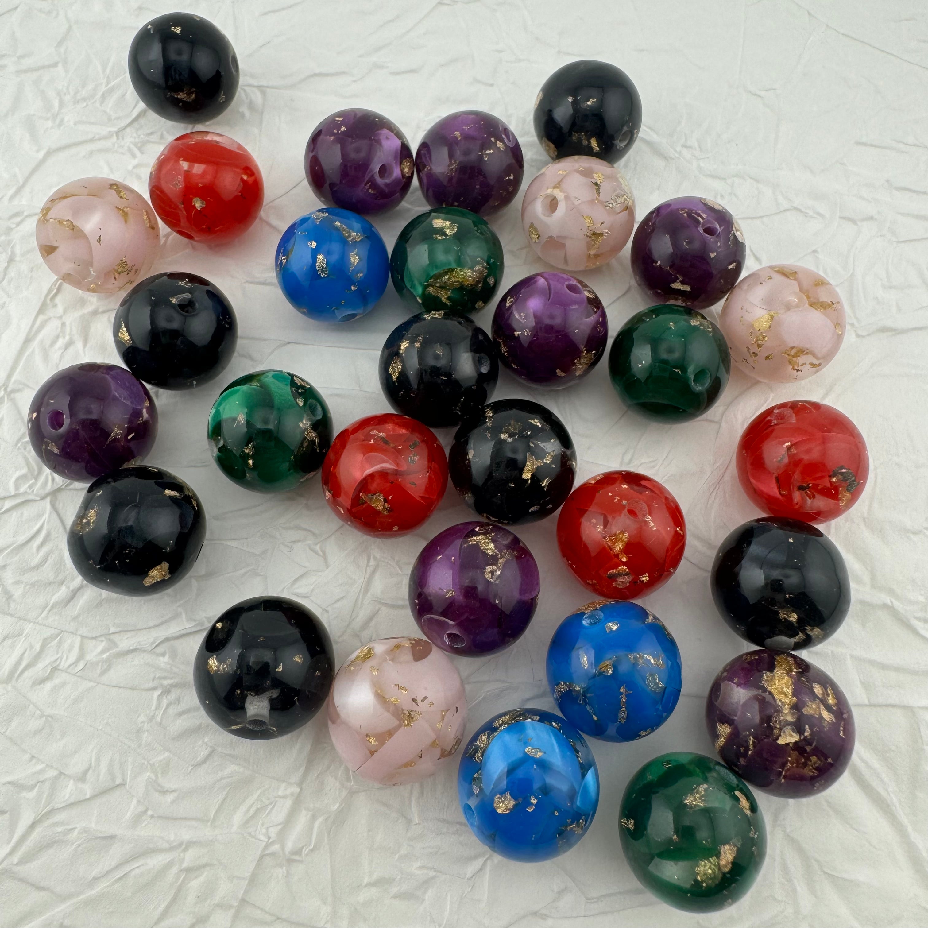 FS1928-16MM Random Mixed Color Resin Beads Fit For Beadable Pens