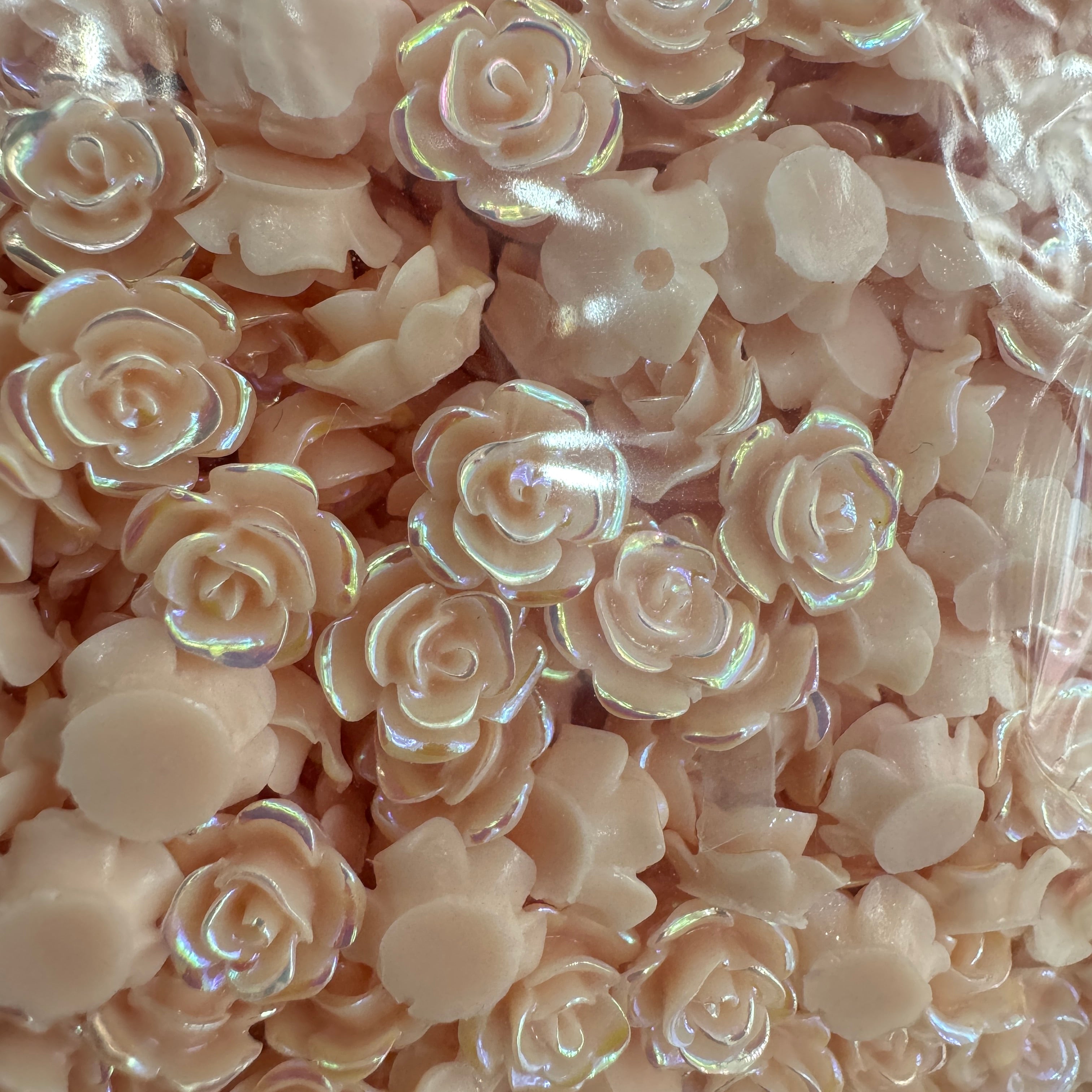 FS1517- 8MM Peach Color Rose Nail Charms For Making Fancy Pen Or Fancy Beads Zoe's DIY Shop