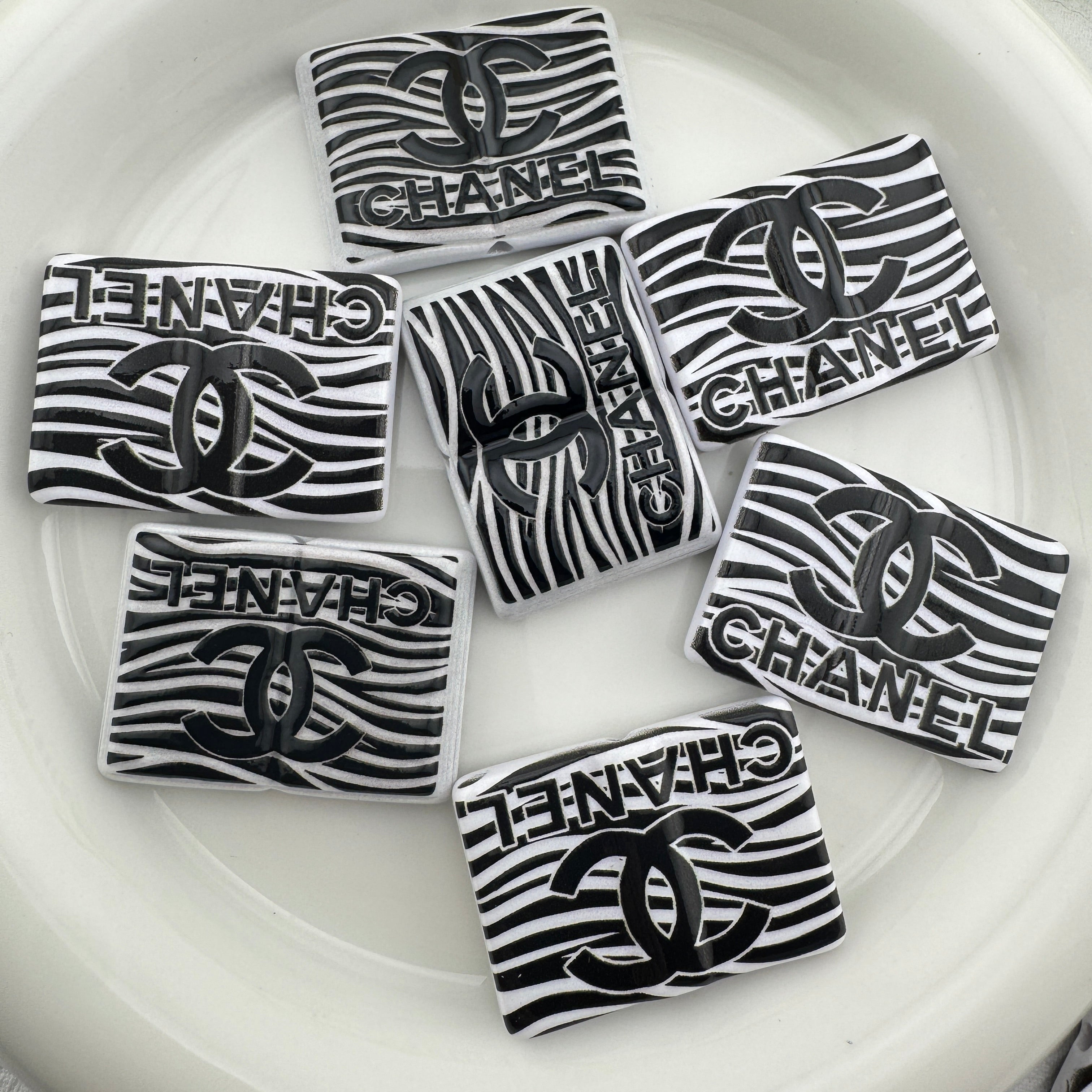 FS6714-25×34mm Book Shape Printed Acrylic Beads Zoe's DIY Shop