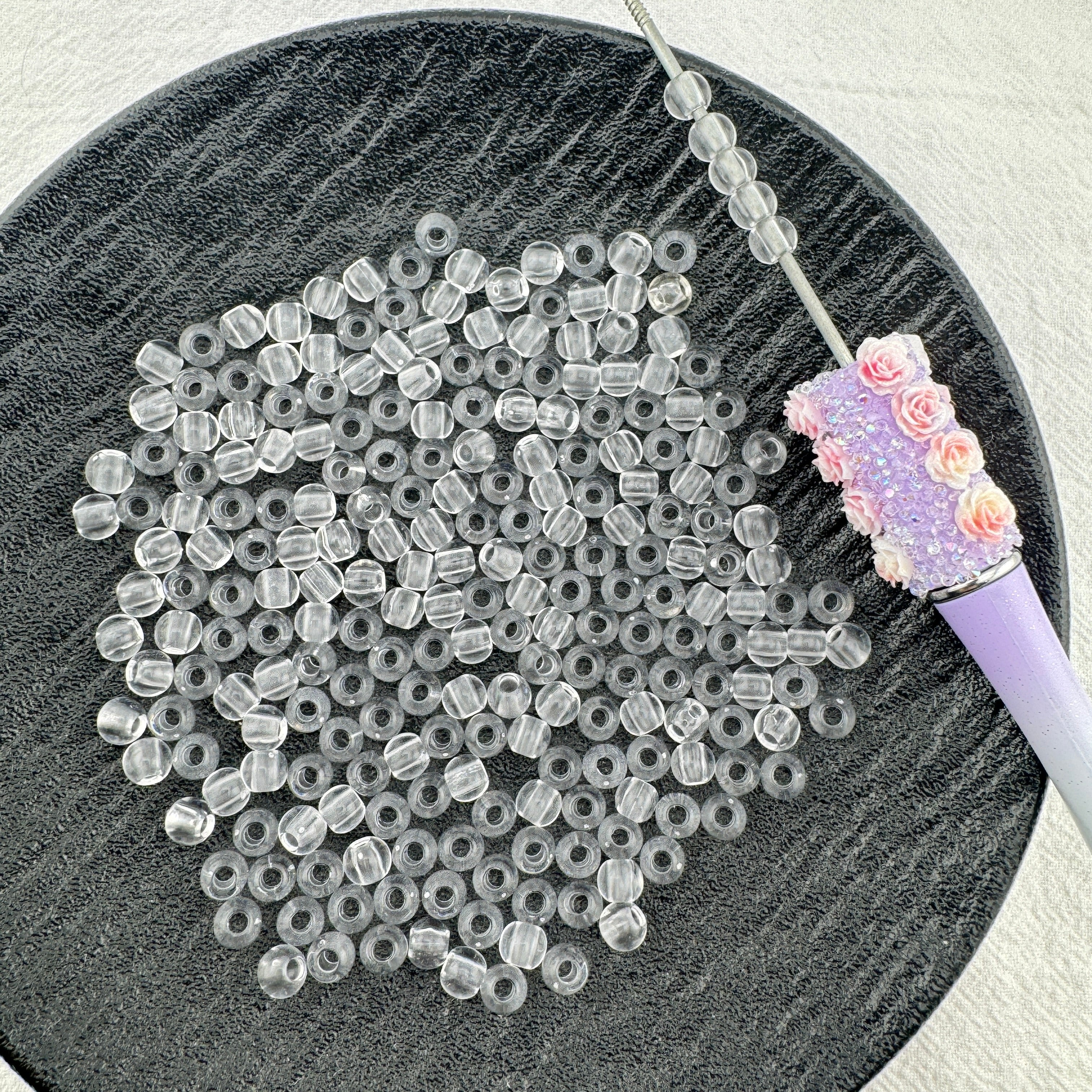 FS5213-5mm Clear Round Based Beads Fit For Pens Zoe's DIY Shop