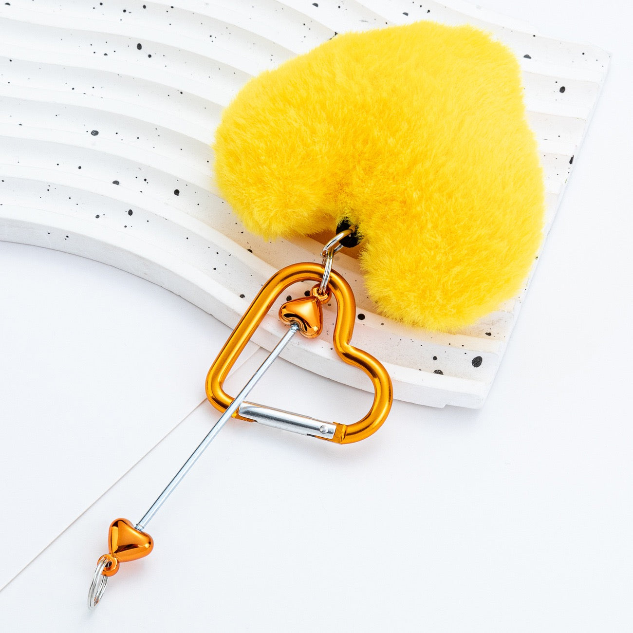 FS6070-  16*4.5cm Heart Plush Mountaineering Keychain Zoe's DIY Shop