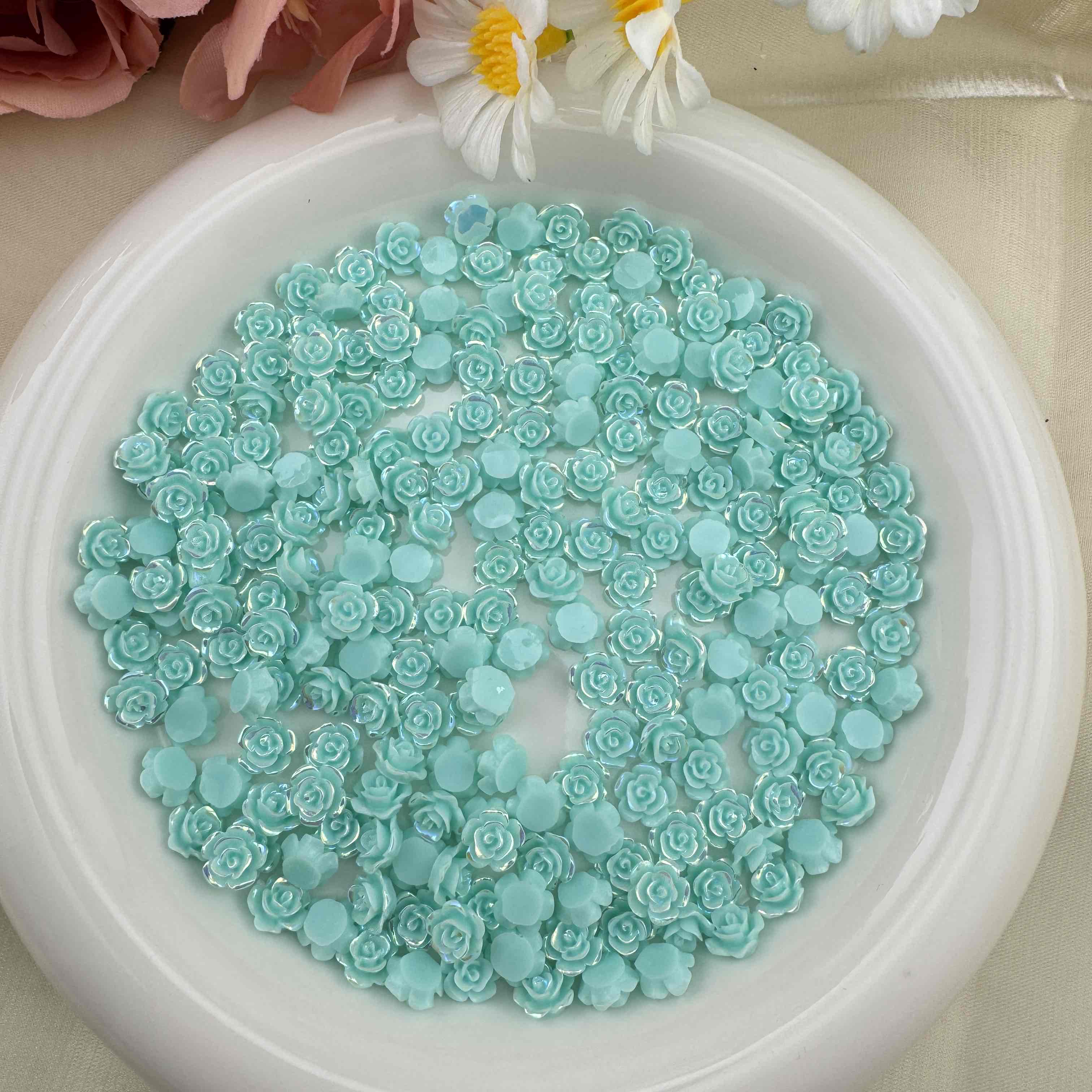 FS0914-8mm UV Glowing Roses For Making Fancy Beads Or Fancy Beadable Pens Zoe DIY Wholesale