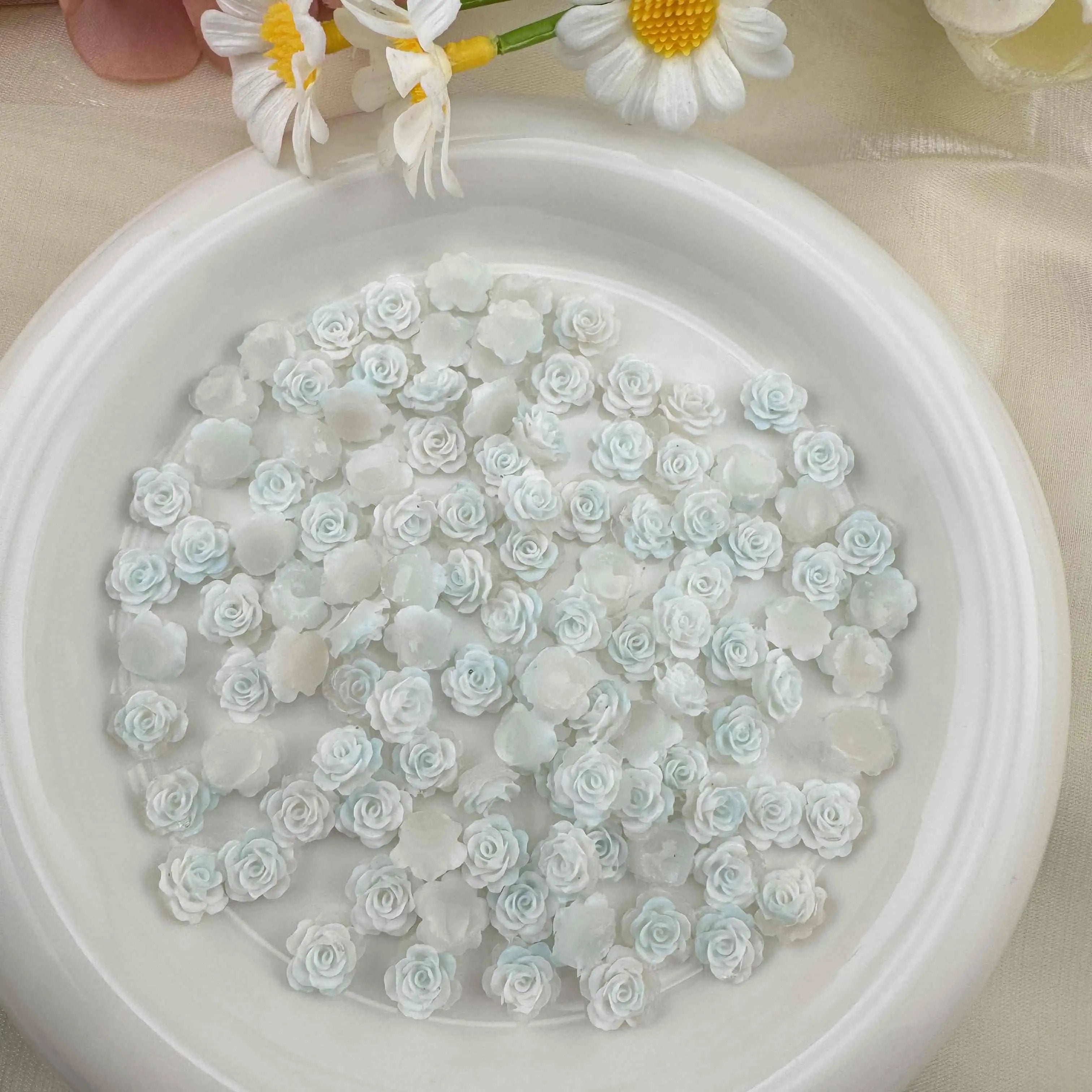 FS5102-10mm Soft Flower Nail Charms For Making Fancy Beads Or Fancy Beadable Pens Zoe DIY Wholesale