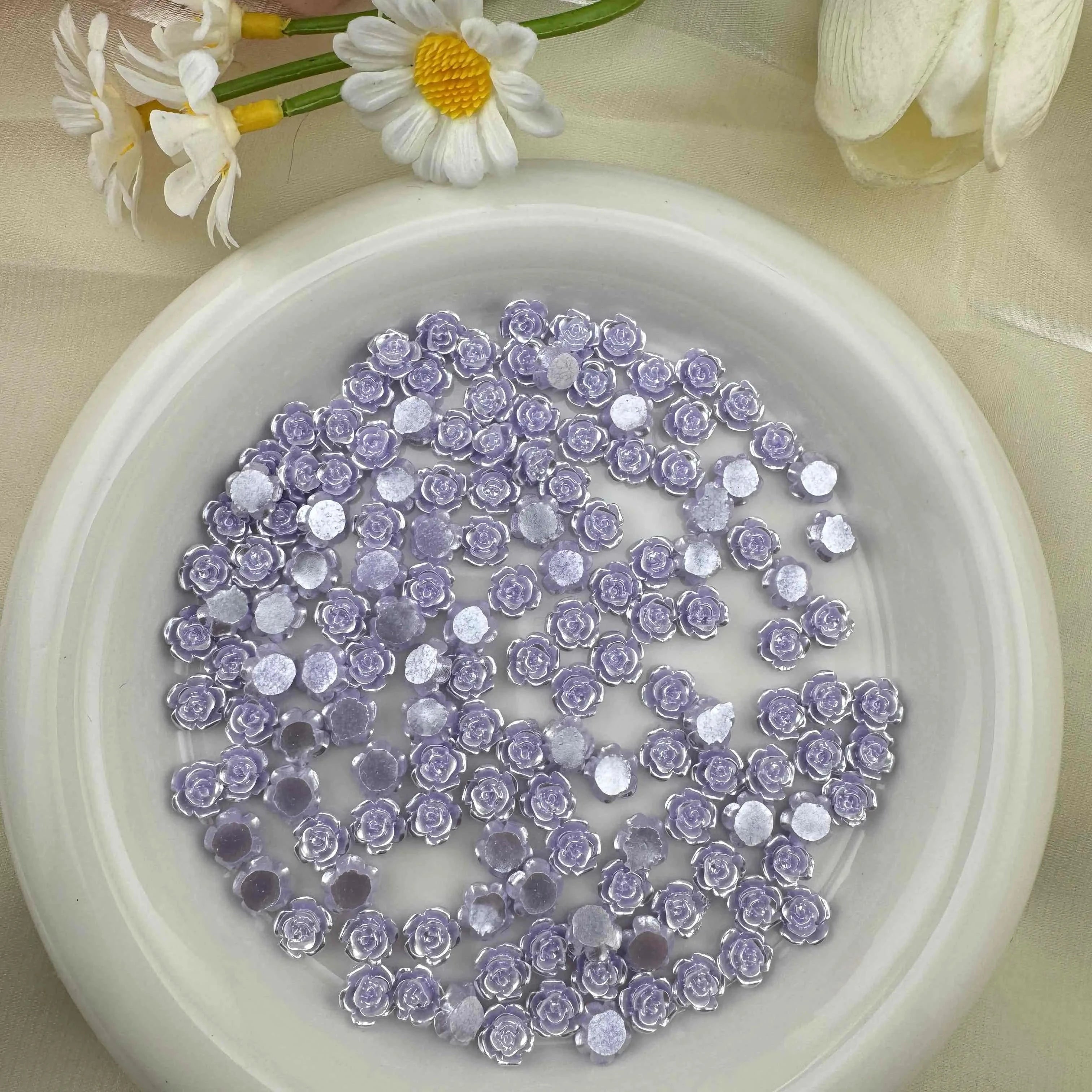 FS2291-8mm Pearl Looking Nail Charms For Making Fancy Beads Or Fancy Beadable Pens Zoe DIY Wholesale