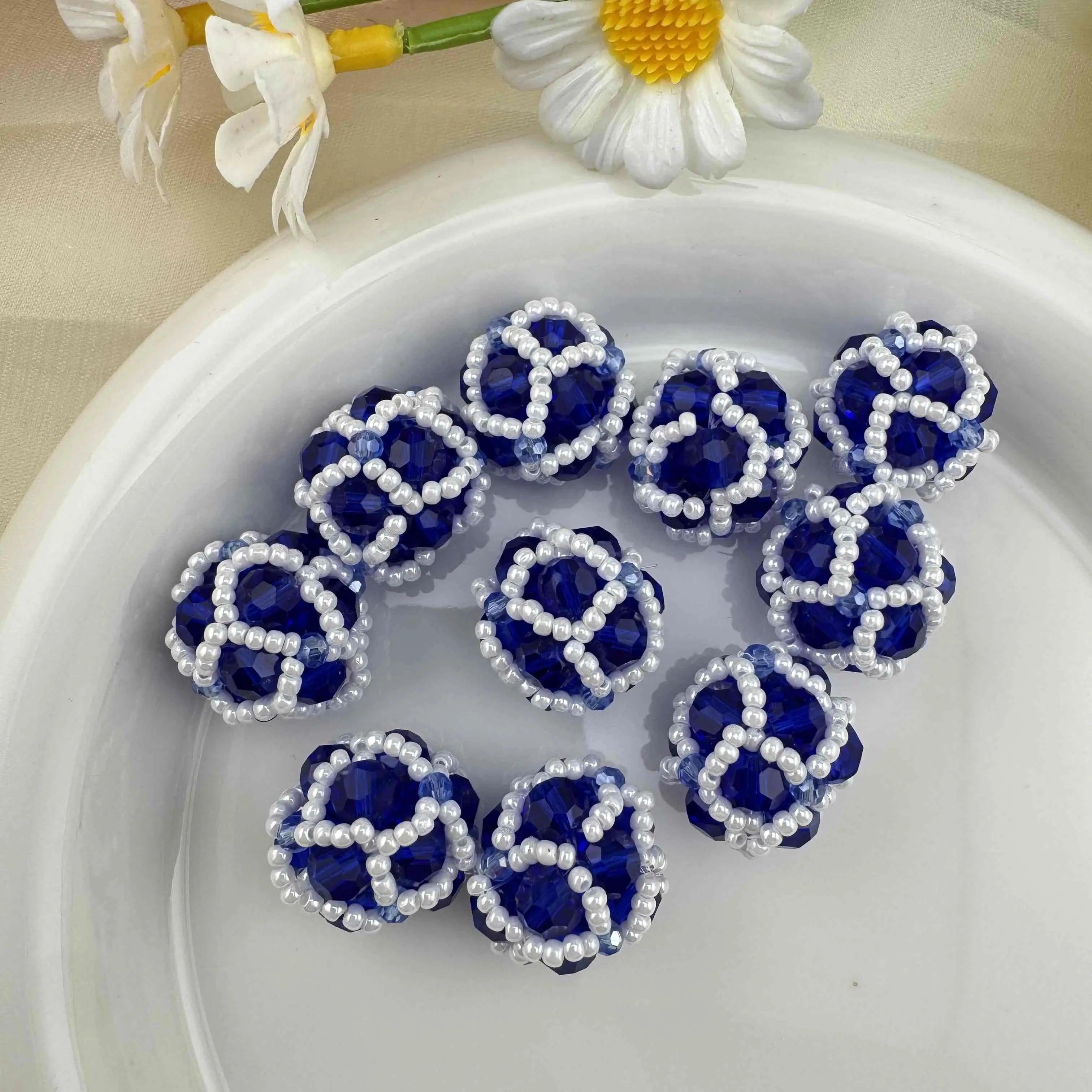 FS0581- 18mm Random Mixed Handmade Glass Beads, Hand-Woven Glass Beads, Pearl Beads Zoe's DIY Shop