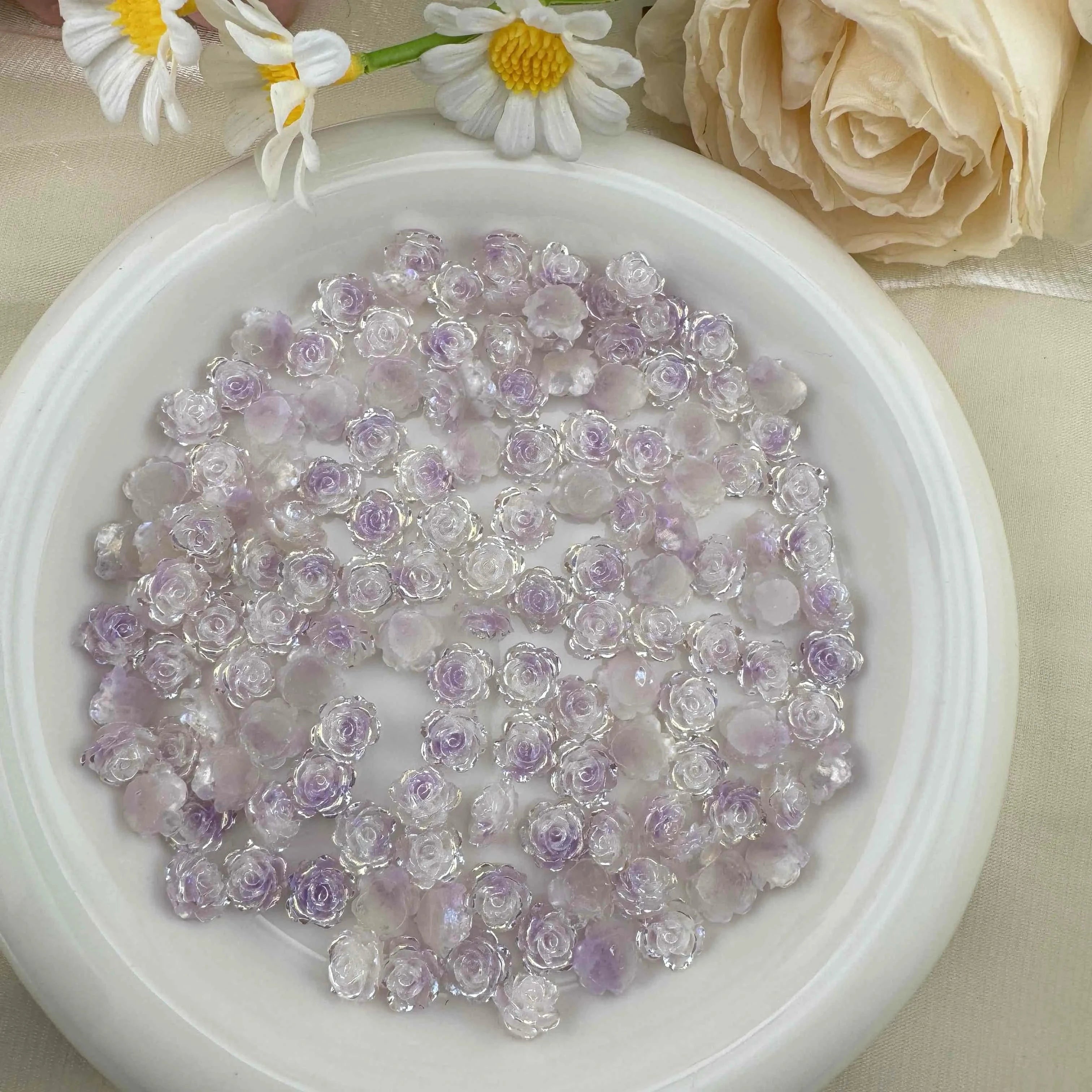 FS5327-10mm UV Soft Flower Nail Charms For DIY Project Zoe DIY Wholesale