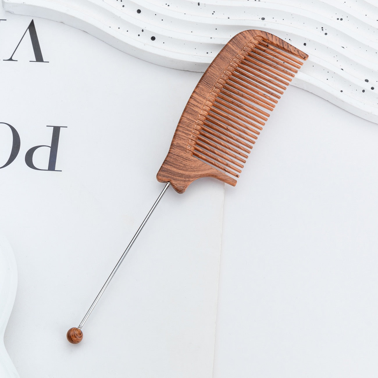 FS6321-19×4cm Wood Grain Beadable Comb Zoe DIY Wholesale