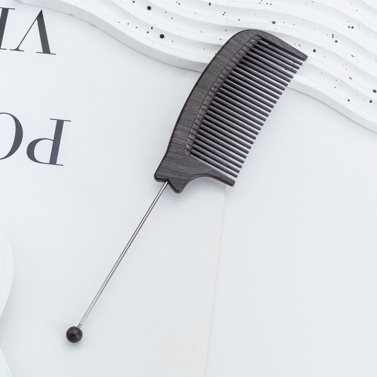 FS6321-19×4cm Wood Grain Beadable Comb Zoe DIY Wholesale