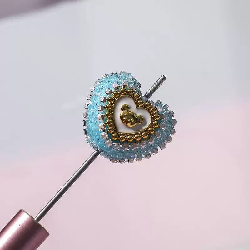 FS6809-24.6×27.5mm Bear Heart Sugar Beads Zoe DIY Wholesale