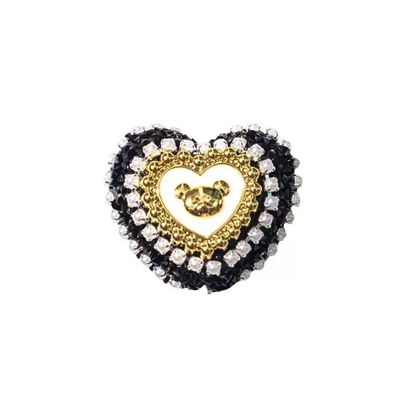 FS6809-24.6×27.5mm Bear Heart Sugar Beads Zoe DIY Wholesale