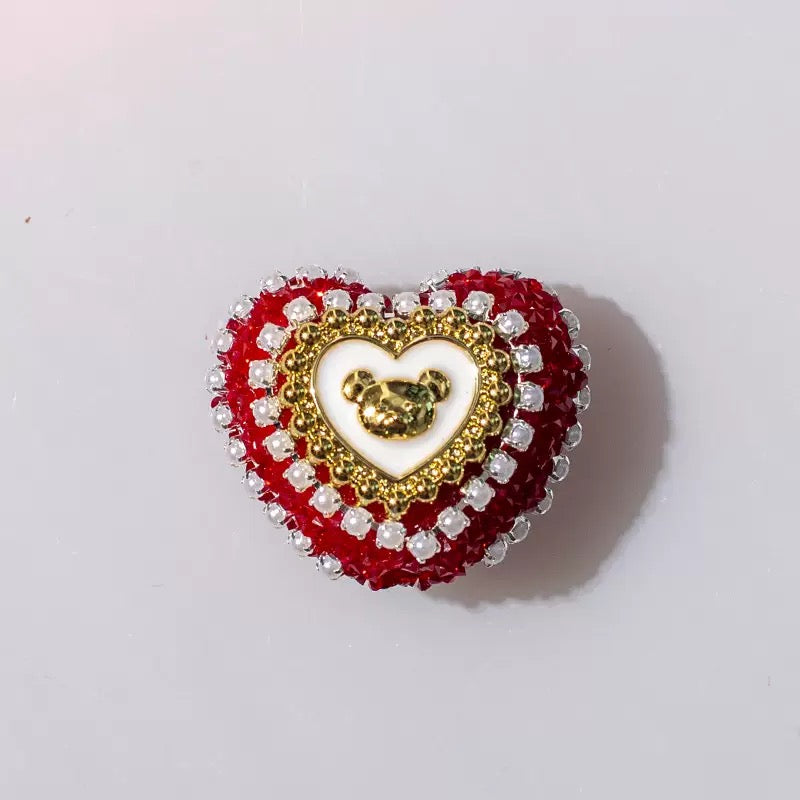 FS6809-24.6×27.5mm Bear Heart Sugar Beads Zoe DIY Wholesale