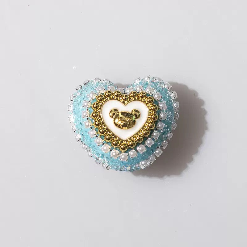 FS6809-24.6×27.5mm Bear Heart Sugar Beads Zoe DIY Wholesale