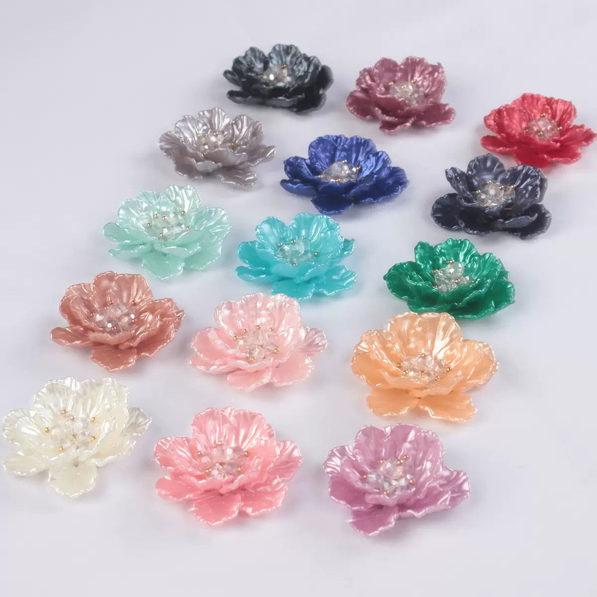 FS1004- 47MM Mixed Color Handmade  Flower For Making Fancy Beads Zoe's DIY Shop