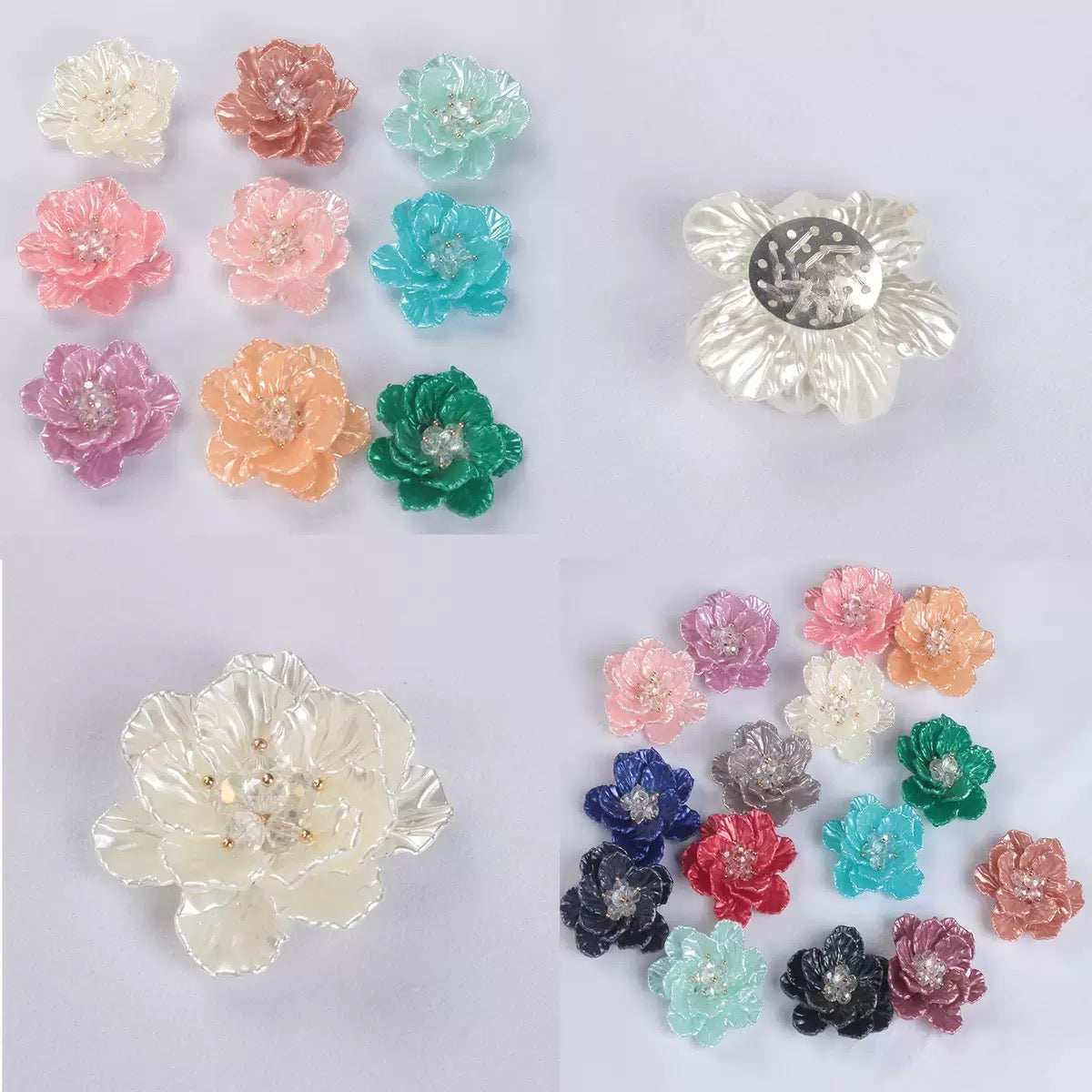 FS1004- 47MM Mixed Color Handmade  Flower For Making Fancy Beads Zoe's DIY Shop