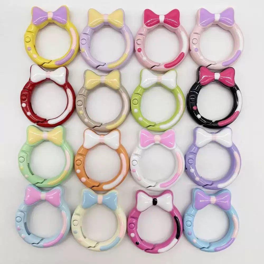 FS2103-23.8mm×26.8mm Hand Painted Metal Key Ring Zoe's DIY Shop