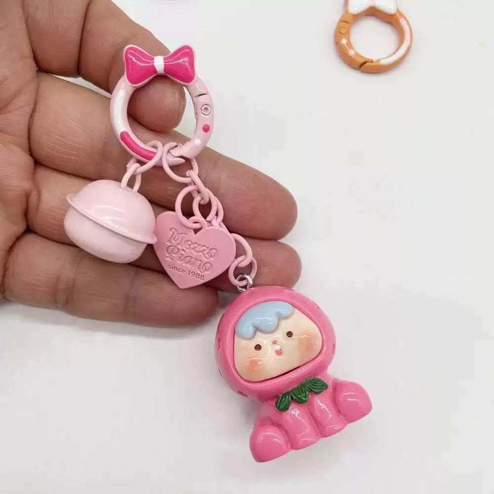 FS2103-23.8mm×26.8mm Hand Painted Metal Key Ring Zoe's DIY Shop