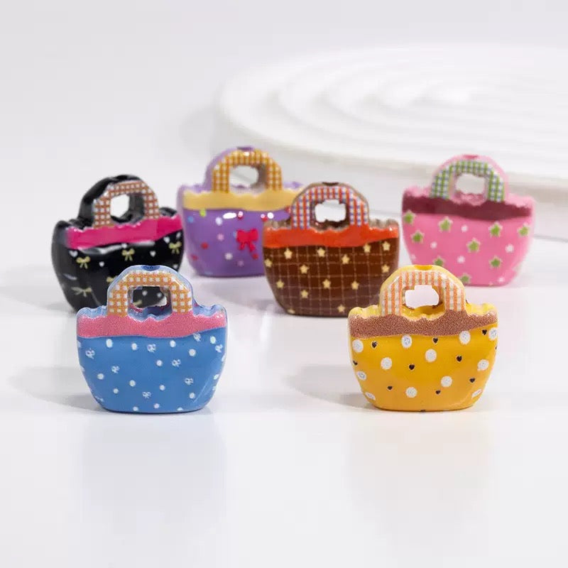 FS6830-23.7×24.6mm Random Mixed Color Handbag Acrylic Beads Zoe DIY Wholesale