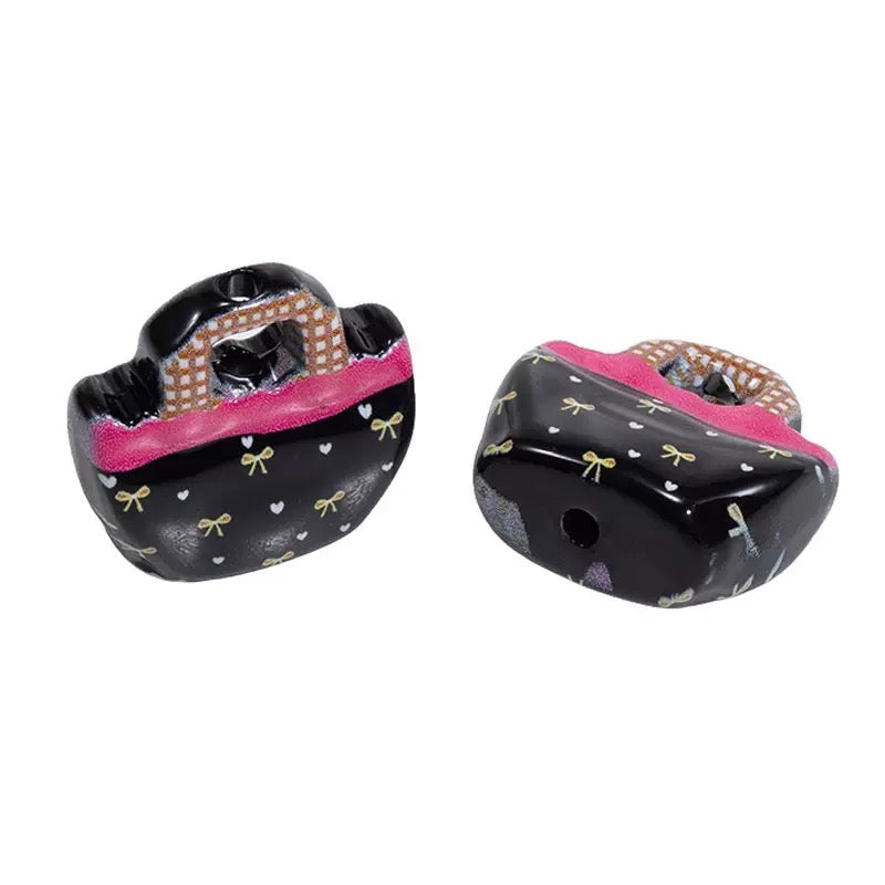 FS6830-23.7×24.6mm Random Mixed Color Handbag Acrylic Beads Zoe DIY Wholesale