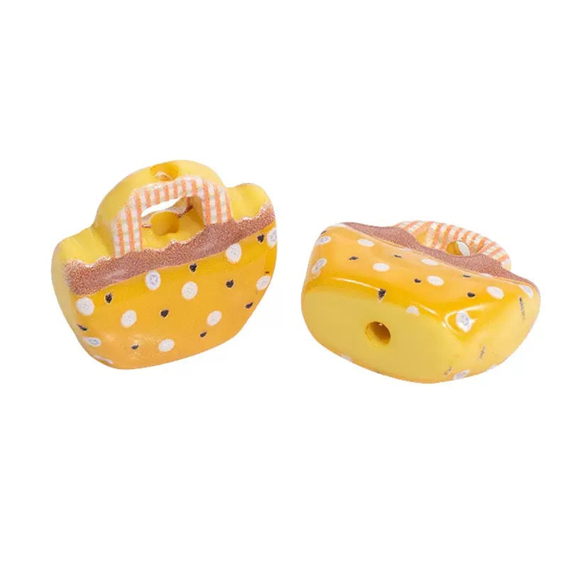 FS6830-23.7×24.6mm Random Mixed Color Handbag Acrylic Beads Zoe DIY Wholesale