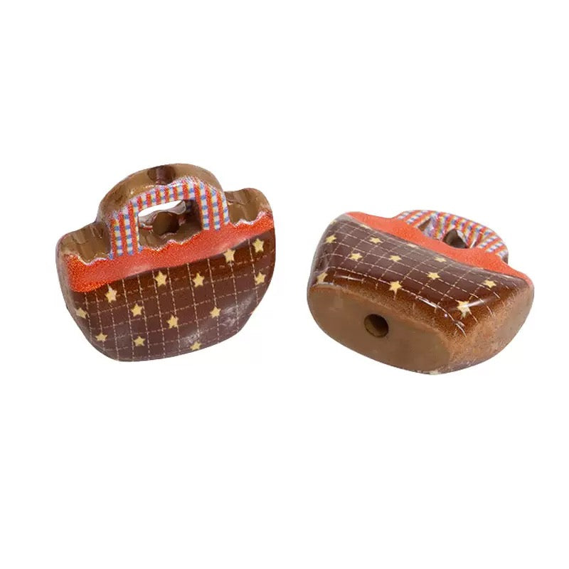 FS6830-23.7×24.6mm Random Mixed Color Handbag Acrylic Beads Zoe DIY Wholesale