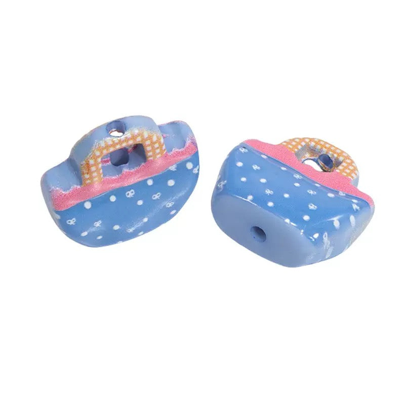 FS6830-23.7×24.6mm Random Mixed Color Handbag Acrylic Beads Zoe DIY Wholesale