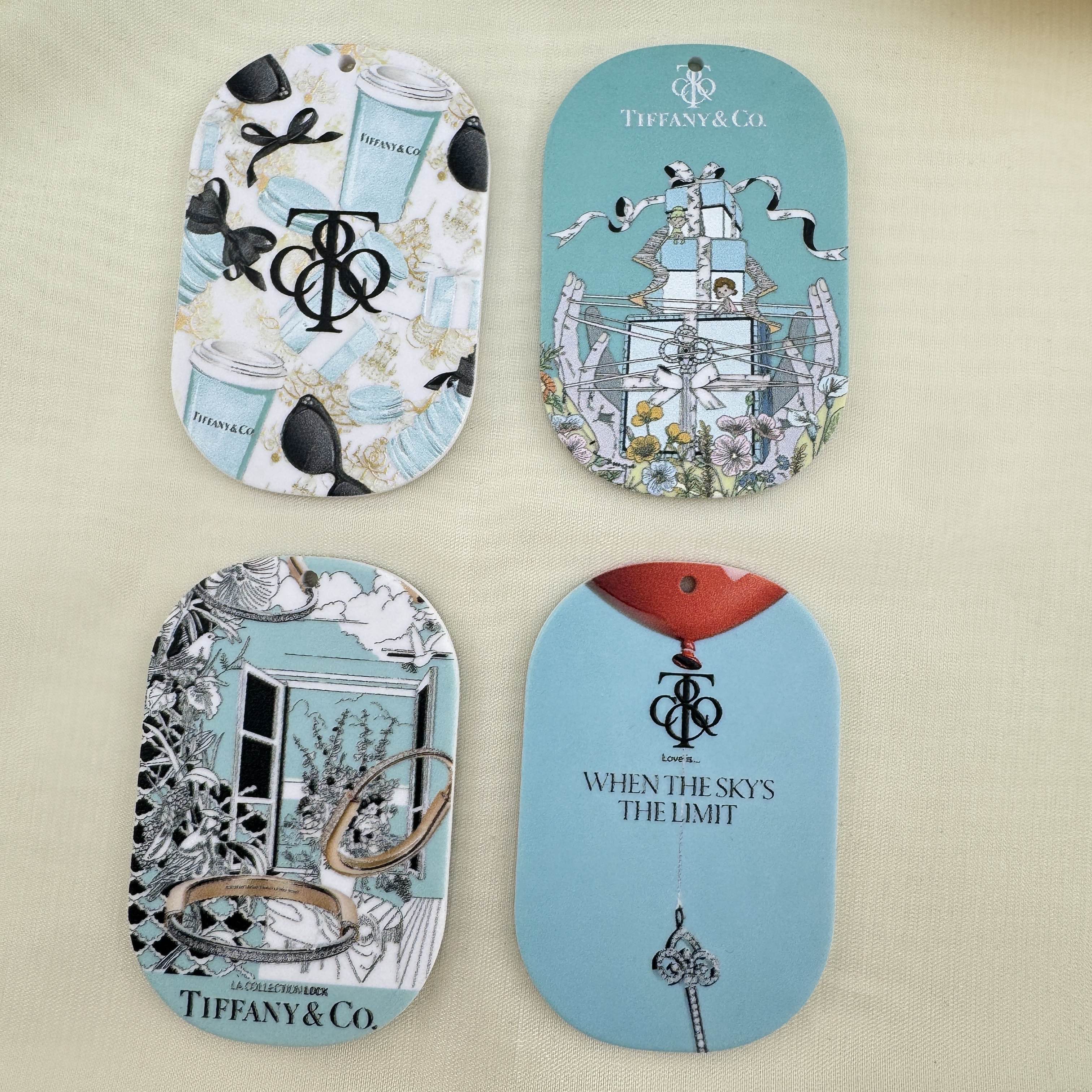 FS6876-Random Mixed Printed Acrylic Charms With Hole Zoe DIY Wholesale