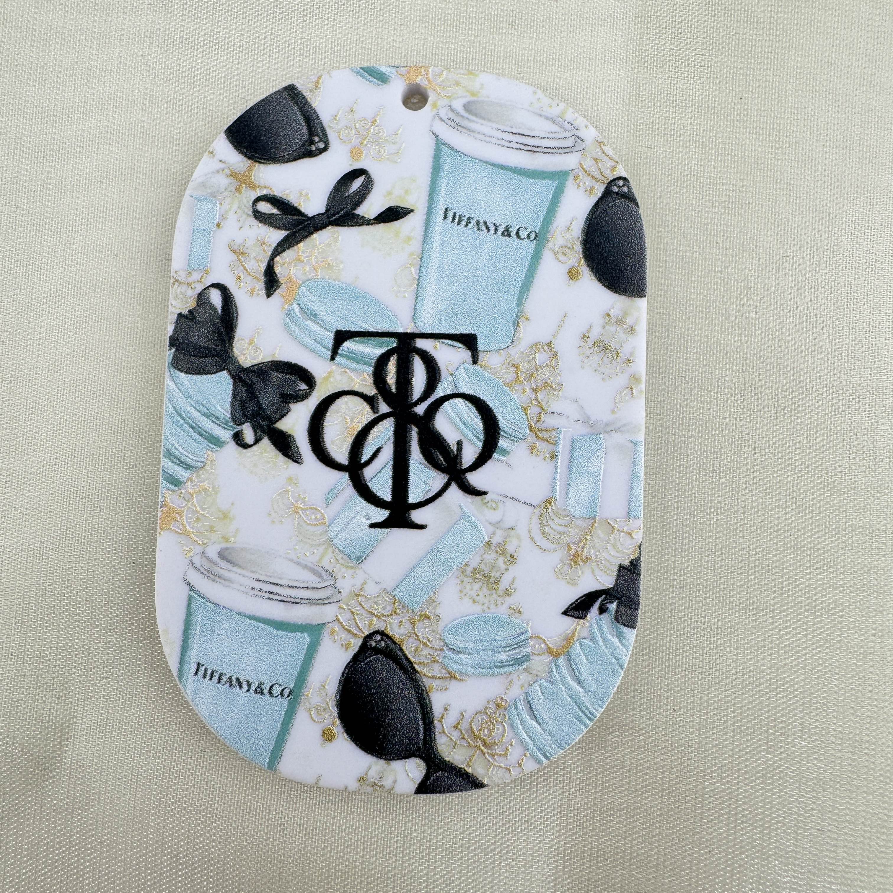 FS6876-Random Mixed Printed Acrylic Charms With Hole Zoe DIY Wholesale