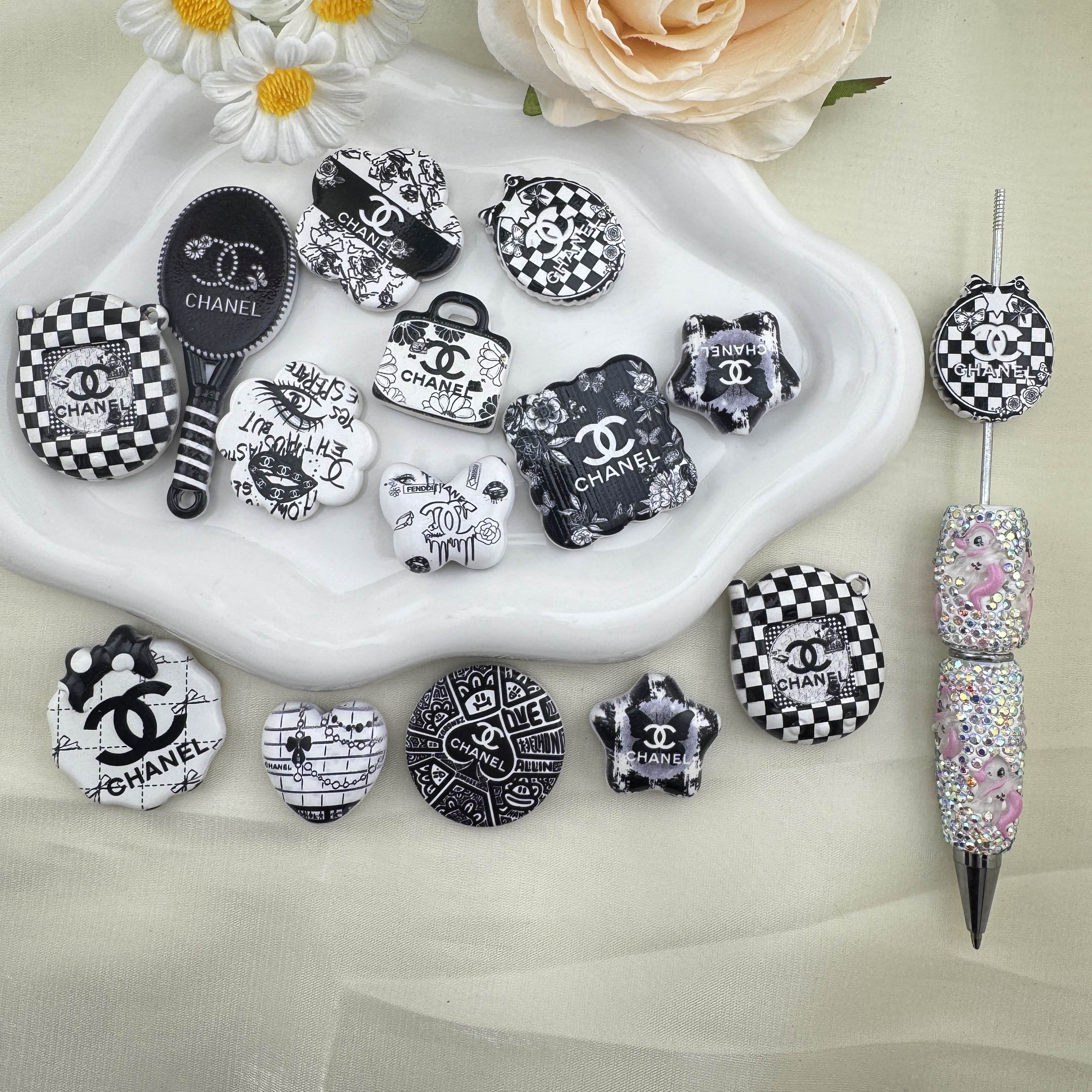 FS6877-Random Mixed Acrylic Beads For Keychain Jewelry Making Zoe DIY Wholesale