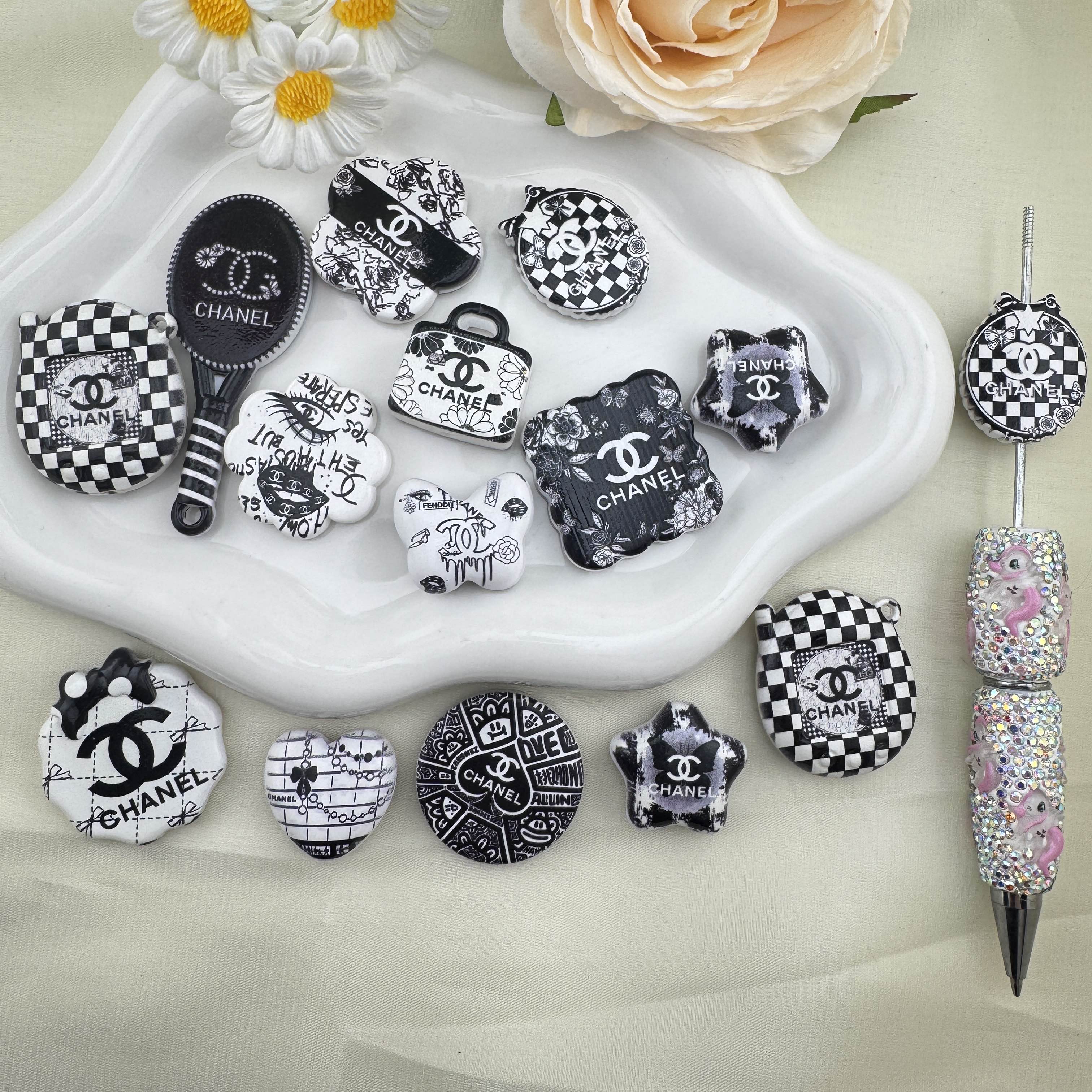 FS6877-Random Mixed Acrylic Beads For Keychain Jewelry Making Zoe DIY Wholesale