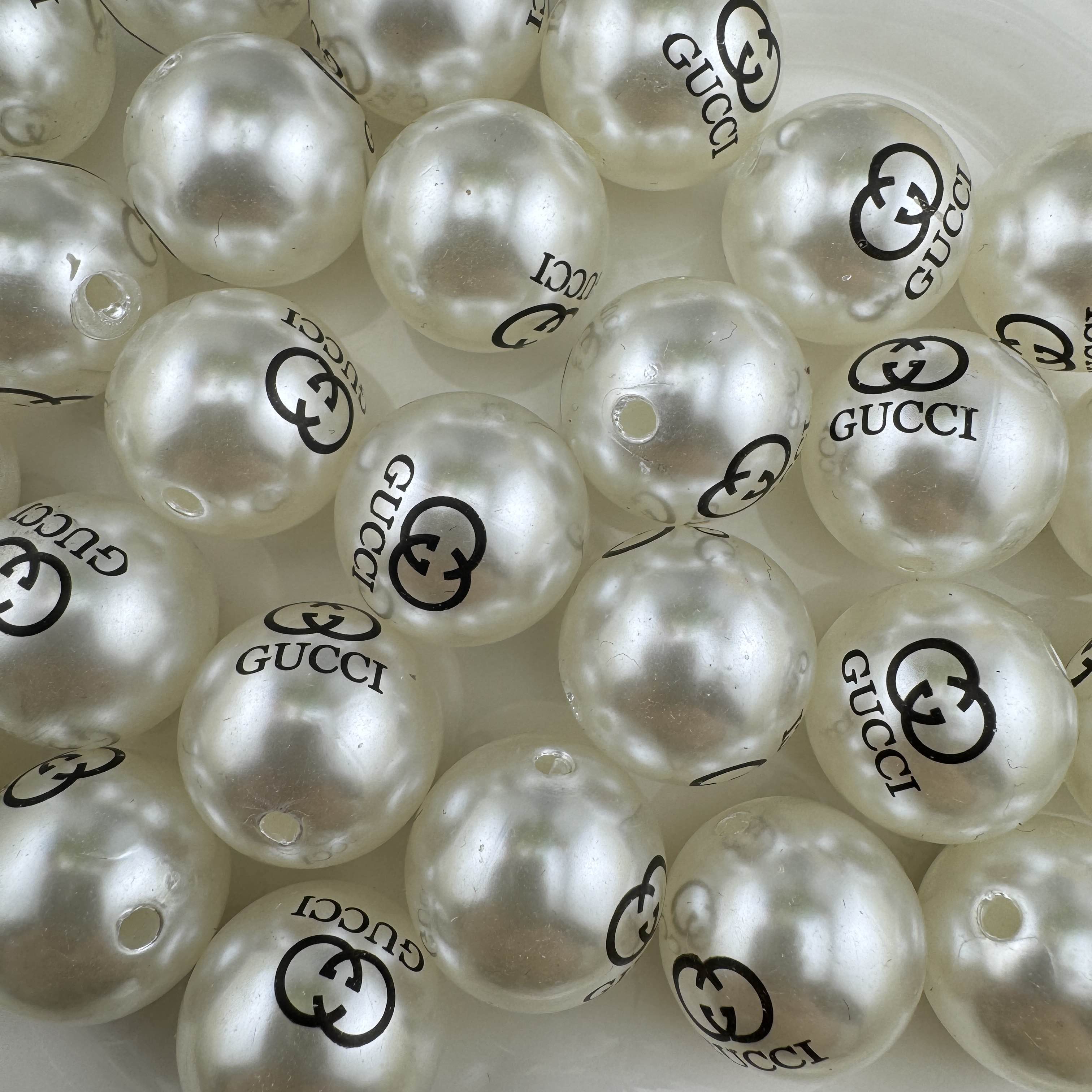 FS6683-20mm Pearl Looking Acrylic Beads For Making Keychain Jewelry Making Zoe DIY Wholesale