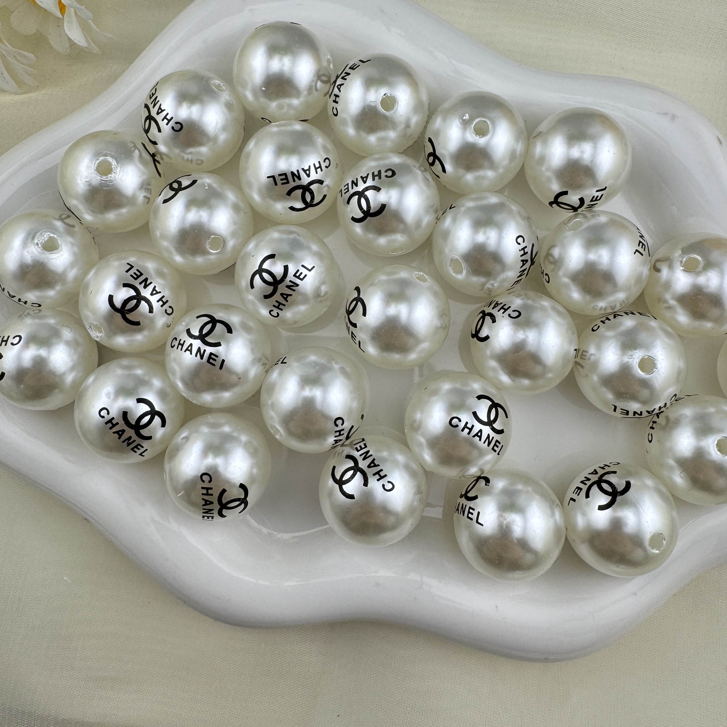 FS6885-20mm Pearl Looking Acrylic Beads For Beadable Pens Making Keychain Jewelry Making Zoe DIY Wholesale