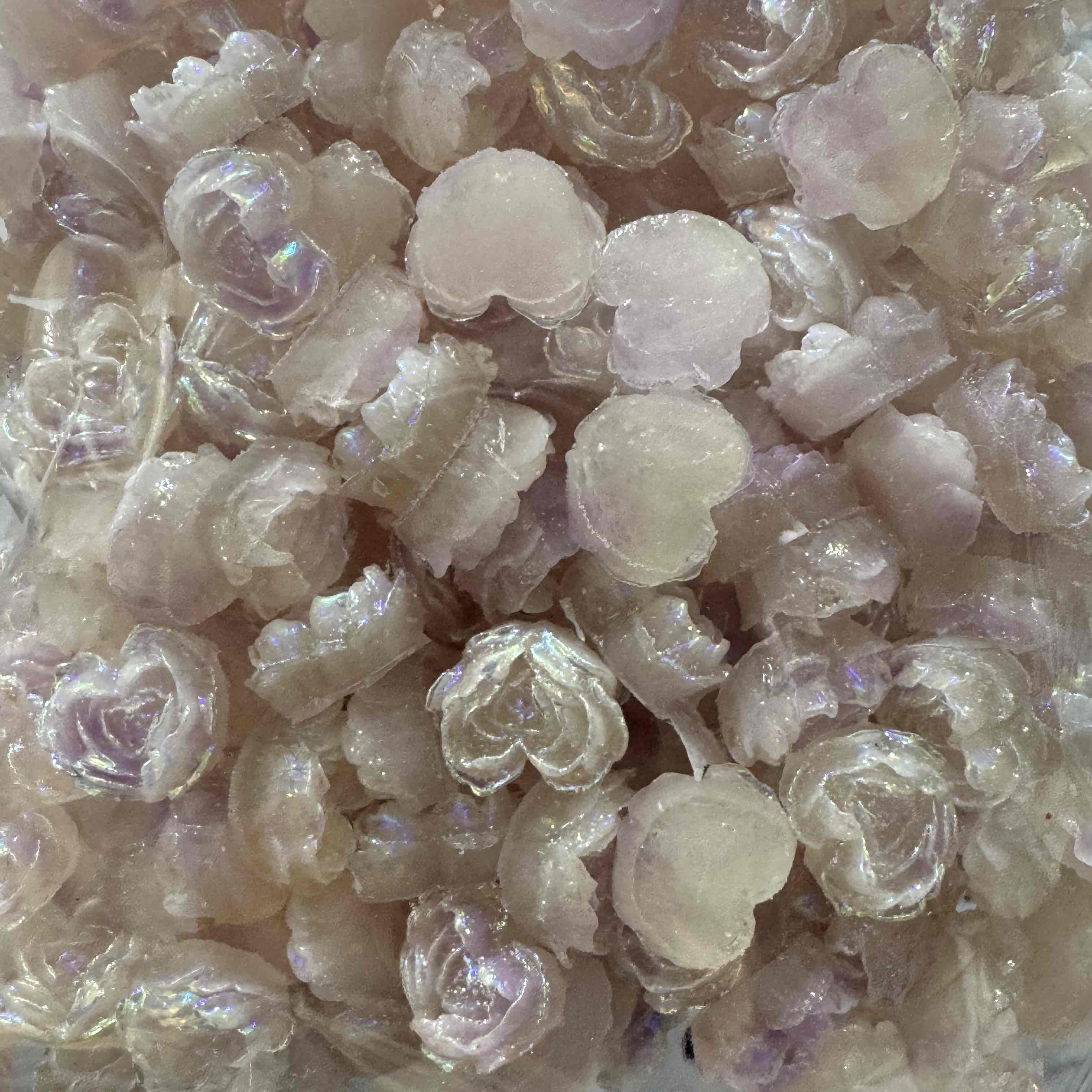 FS6352- About 9×10mm Light - Color Luminous Heart Soft Flower Charms For DIY project Zoe's DIY Shop