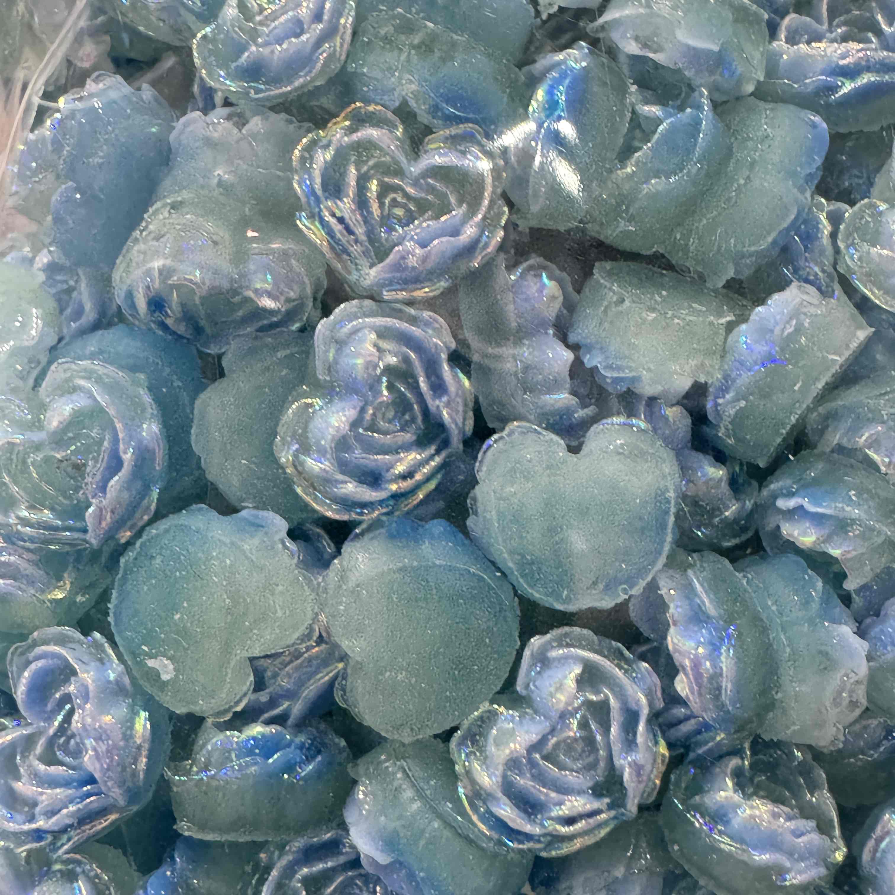 FS6352- About 9×10mm Light - Color Luminous Heart Soft Flower Charms For DIY project Zoe's DIY Shop