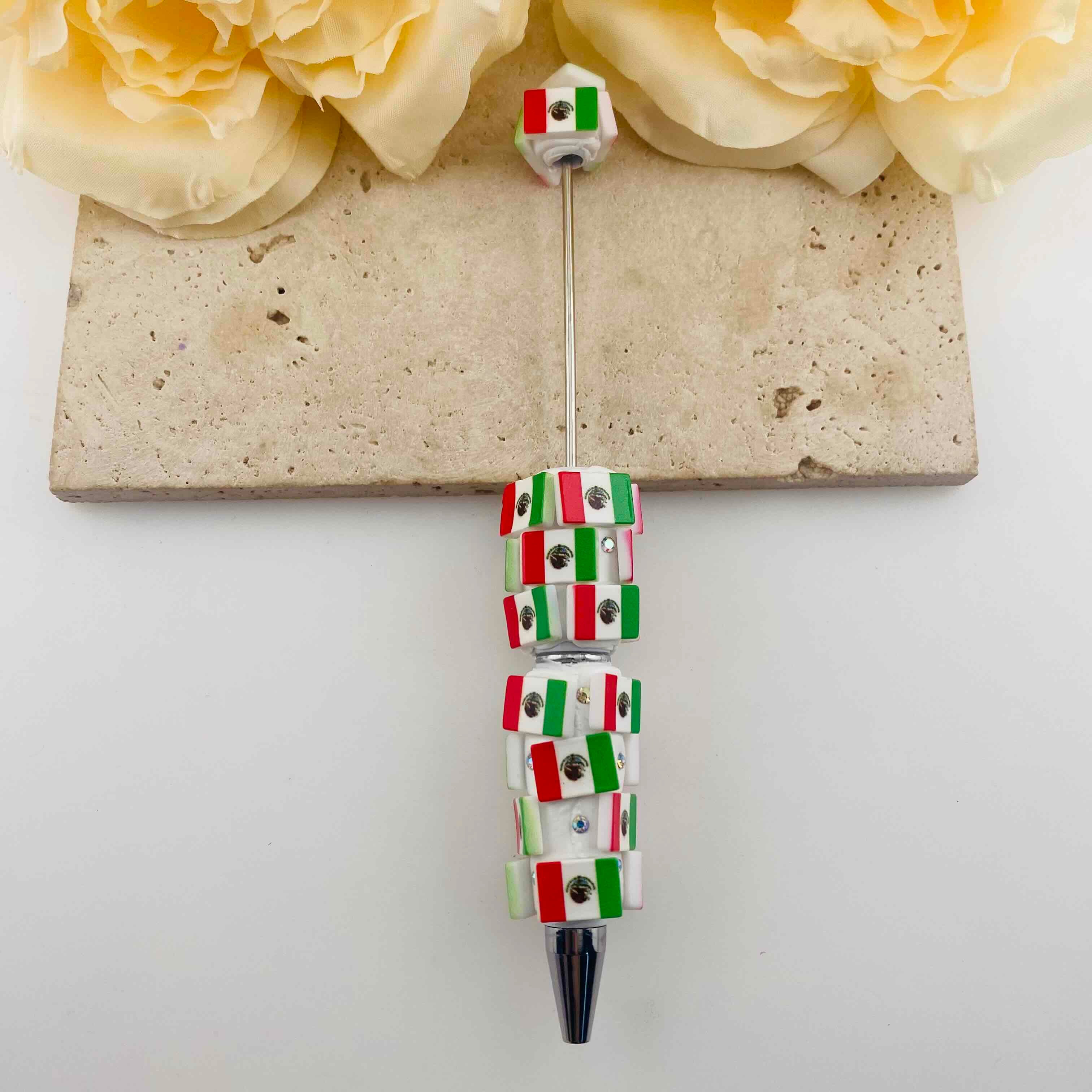 FS20079-Italy Flag Clay Beadable Pens