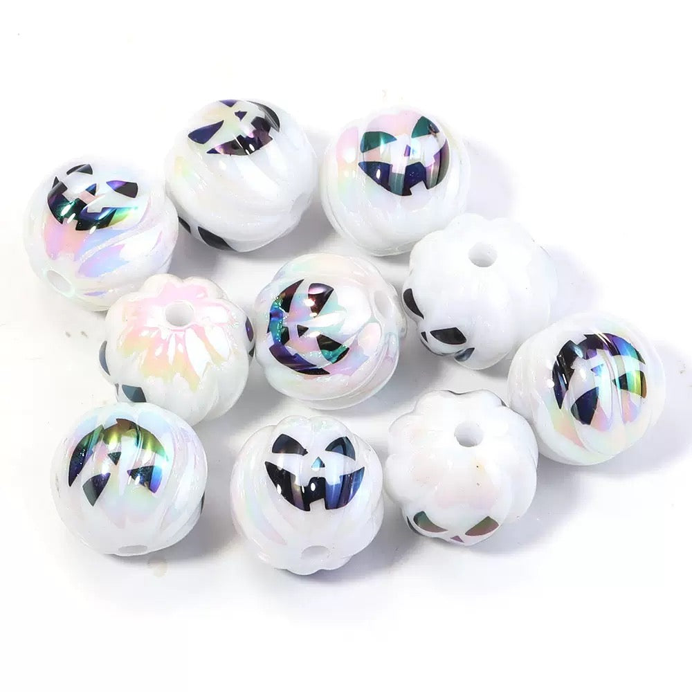 FS19377-About 16mm Halloween Pumpkin Acrylic Beads