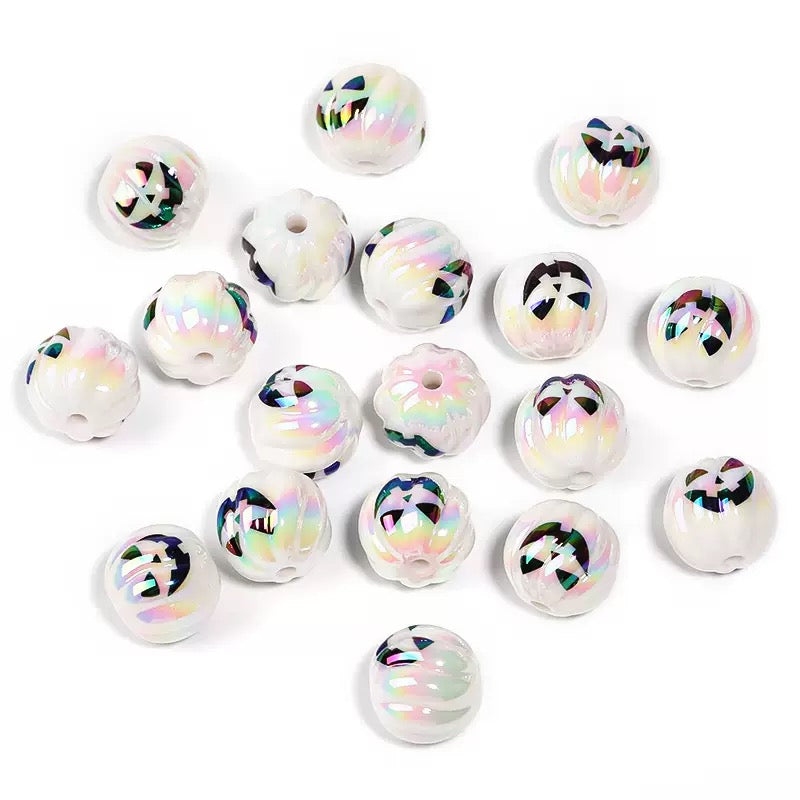 FS19377-About 16mm Halloween Pumpkin Acrylic Beads