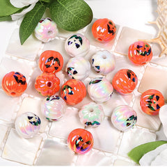 FS19377-About 16mm Halloween Pumpkin Acrylic Beads