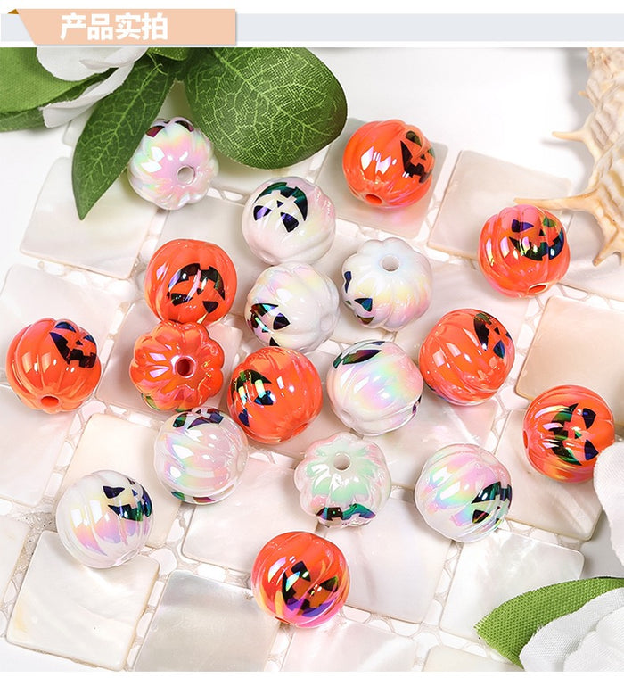 FS19377-About 16mm Halloween Pumpkin Acrylic Beads