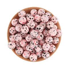 FS1132-15mm Printed Silicone Beads