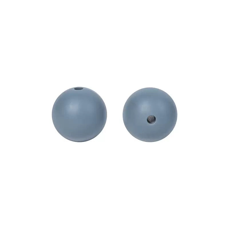 FS3021-15mm Dark Grey#10 Silicone Beads