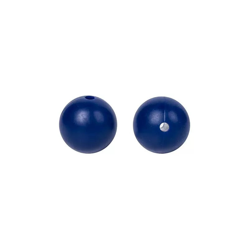 FS3017-15mm Solid Color Navy Blue #2 Silicone Beads