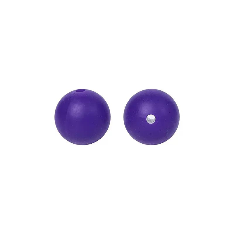 FS3011-15mm Soild Color Dark Purple #6 Silicone Beads