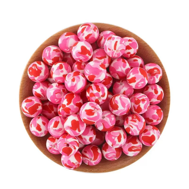 FS2551- Printed  #13 Silicone Beads