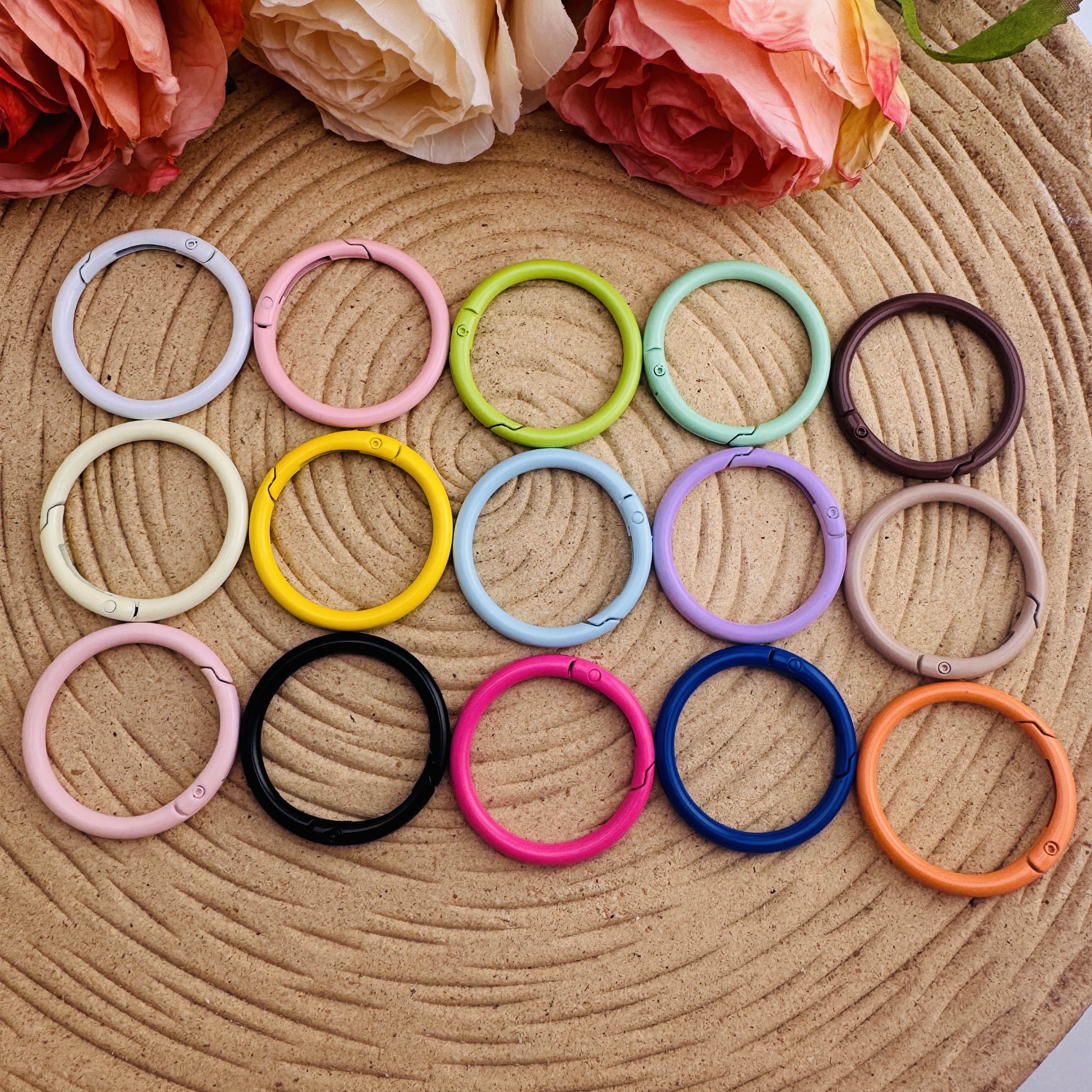 About 40mm Size Random Mixed Color Key Ring For Making Keychain