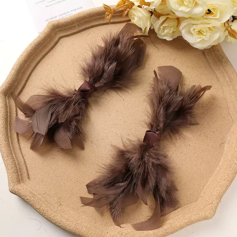 FS10216-Random Mixed Color Feather Bow